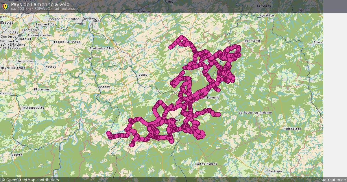 Pays de Famenne à vélo (PdFaVlo) – Fernradroute auf Rad-Routen.de
