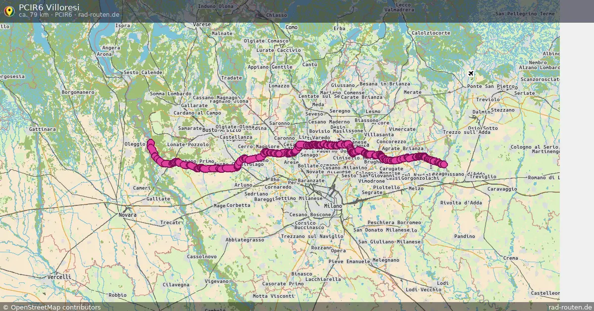 PCIR6 Villoresi (PCIR6) – Fernradroute auf Rad-Routen.de