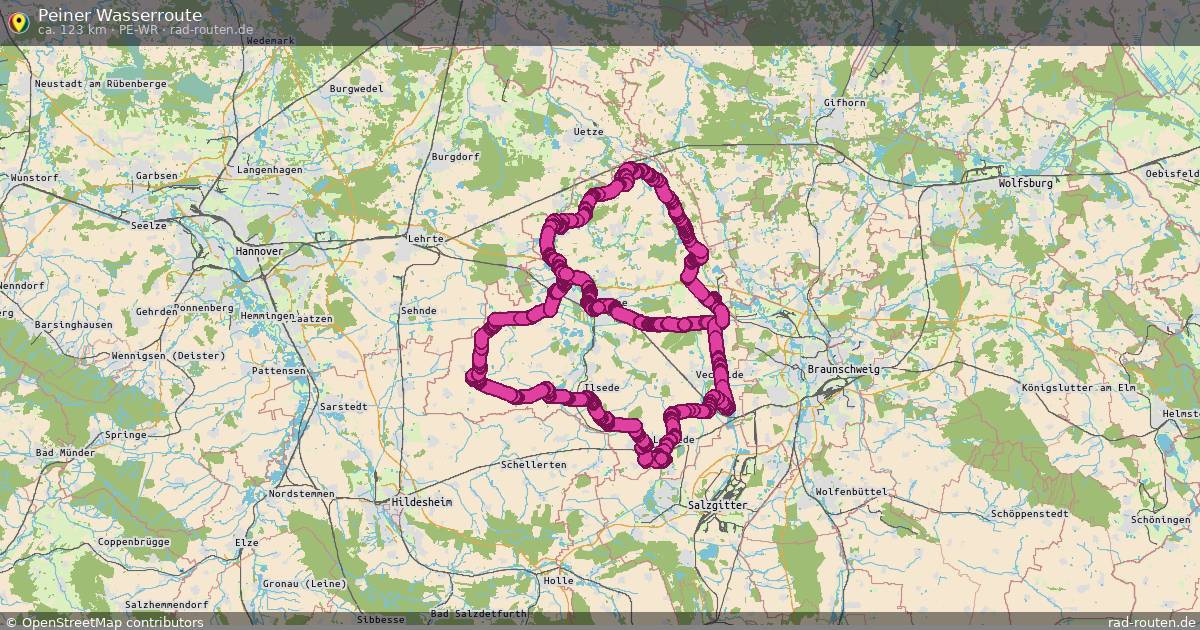Peiner Wasserroute (PE-WR) – Fernradroute auf Rad-Routen.de