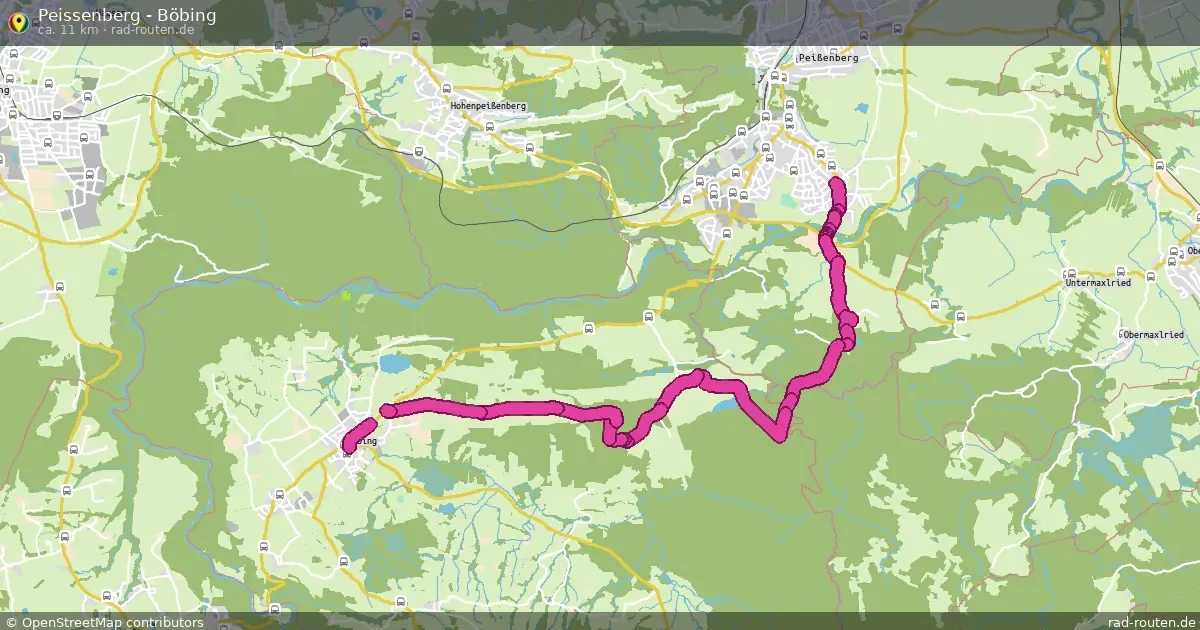 Peissenberg - Böbing – Fernradroute auf Rad-Routen.de