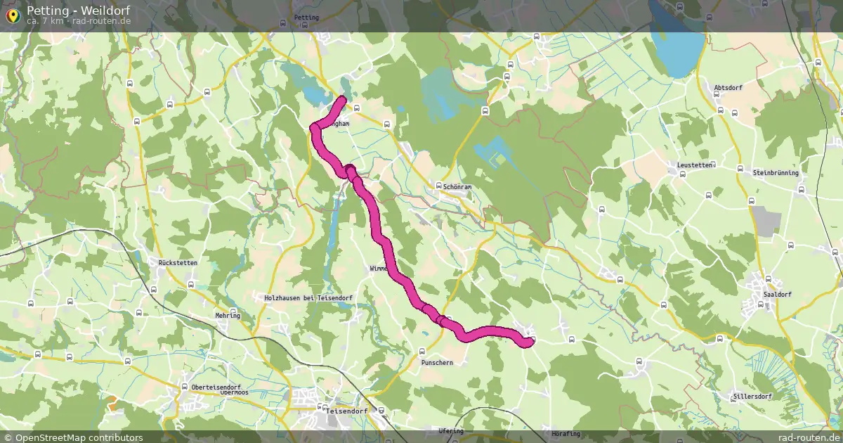 Petting - Weildorf – Fernradroute auf Rad-Routen.de