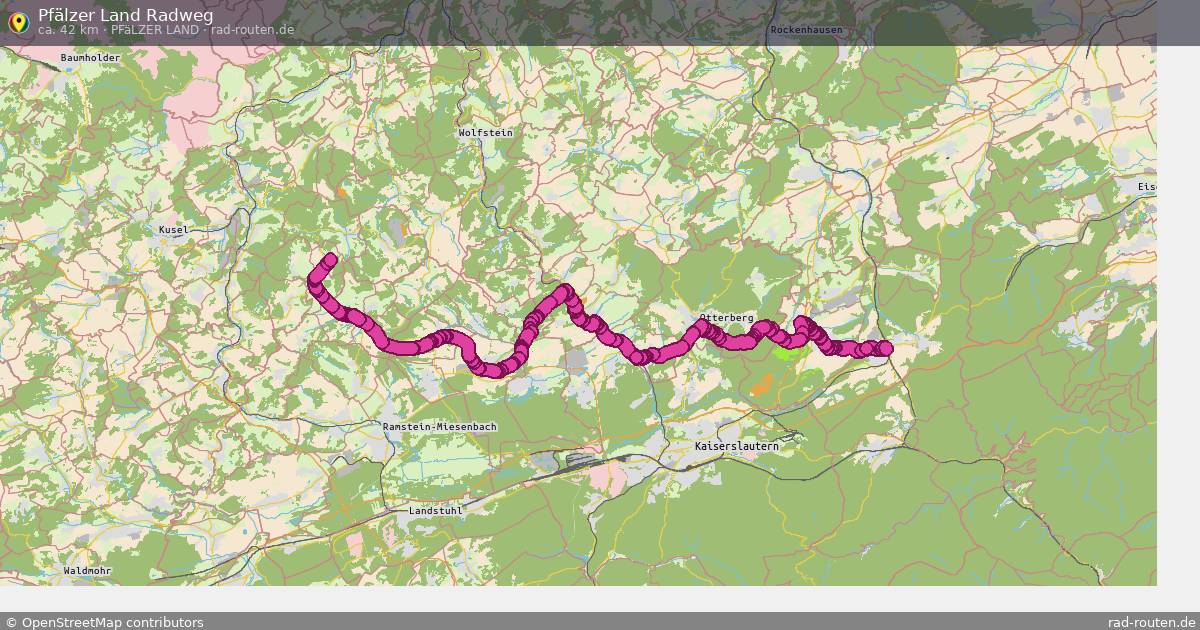 Pfälzer Land Radweg (Pfälzer Land) – Fernradroute auf Rad-Routen.de