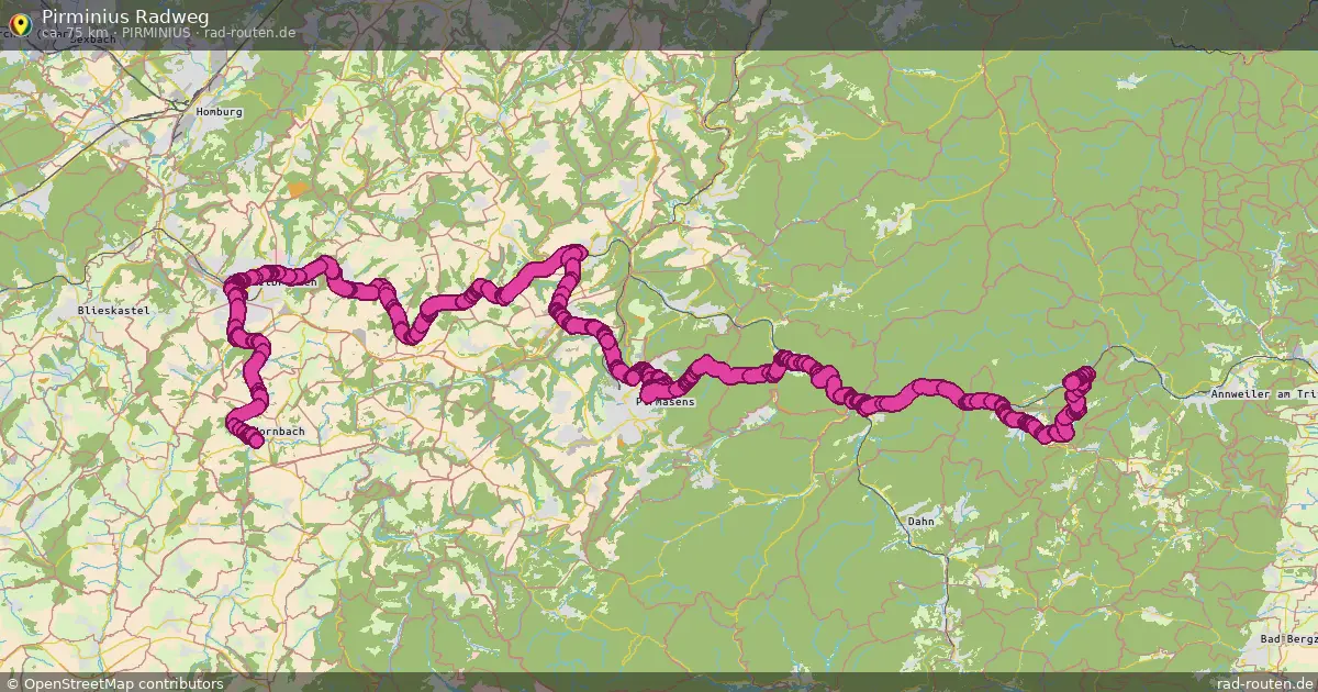 Pirminius Radweg (pirminius) – Fernradroute auf Rad-Routen.de