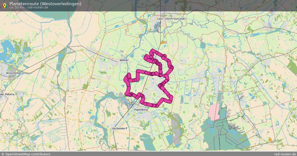 Planetenroute (Westoverledingen) – Fernradroute auf Rad-Routen.de
