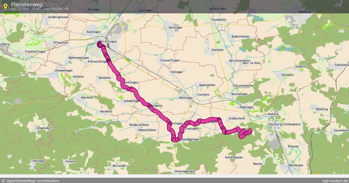 Planetenweg (Plnt) – Fernradroute auf Rad-Routen.de