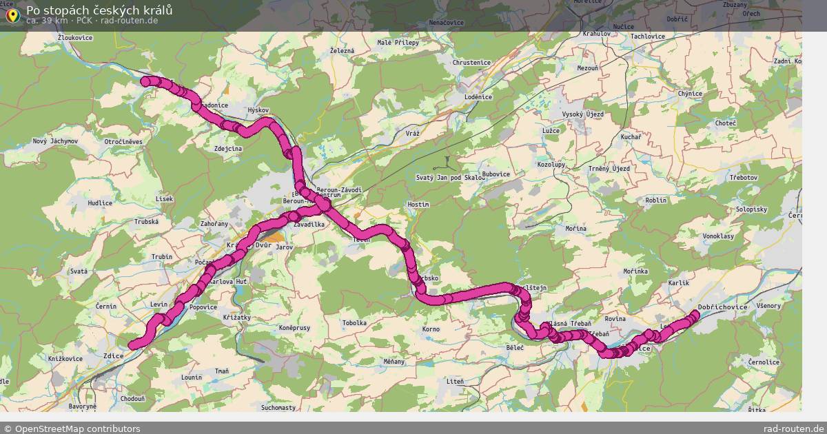 Po stopách českých králů (PČK) – Fernradroute auf Rad-Routen.de