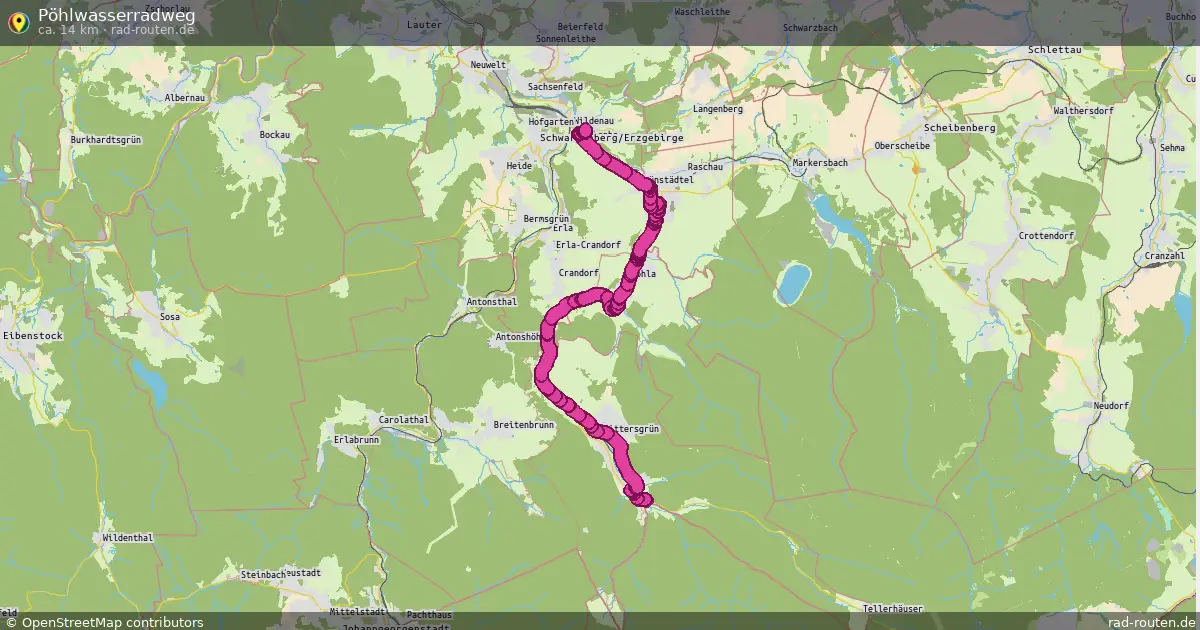 Pöhlwasserradweg – Fernradroute auf Rad-Routen.de