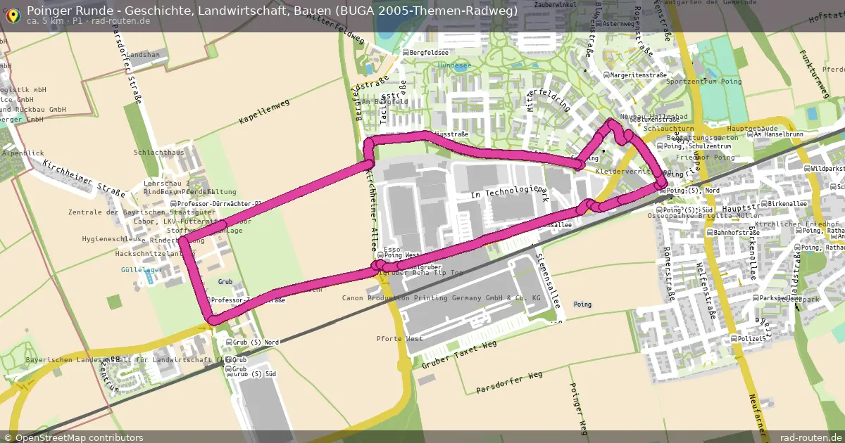 Poinger Runde - Geschichte, Landwirtschaft, Bauen (BUGA 2005-Themen-Radweg) (P1) – Fernradroute auf Rad-Routen.de