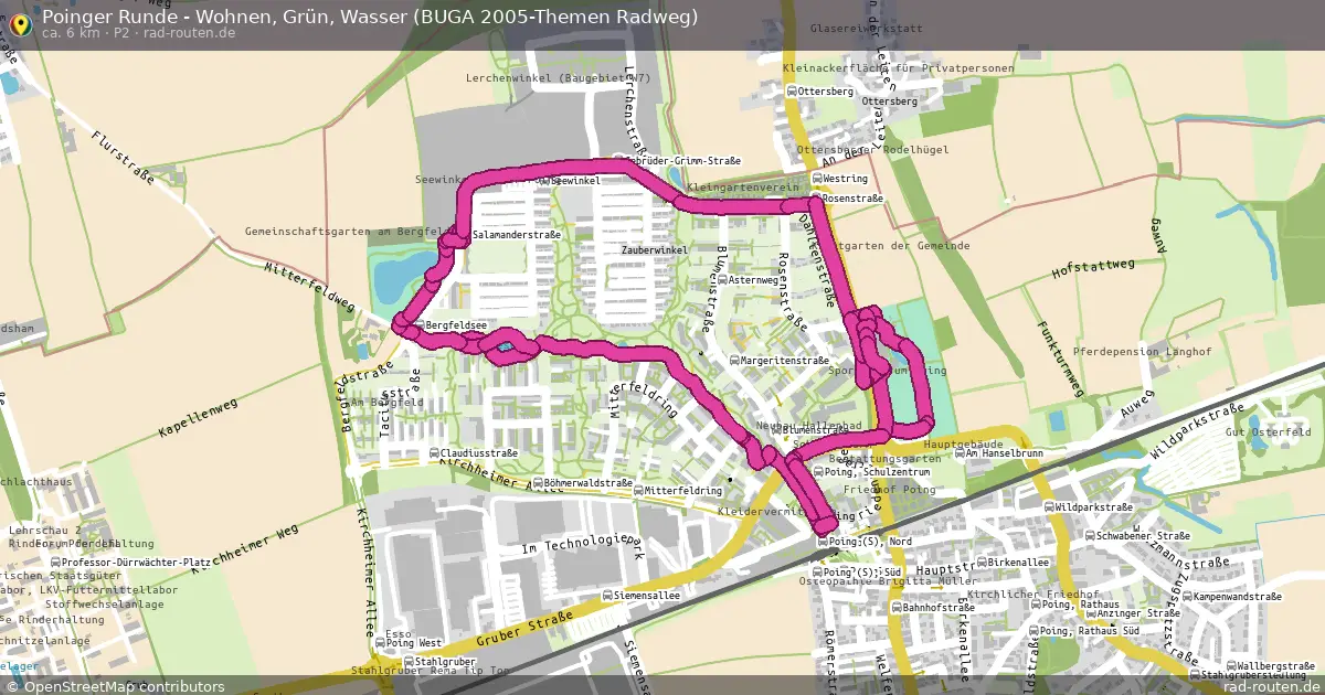 Poinger Runde - Wohnen, Grün, Wasser (BUGA 2005-Themen Radweg)
