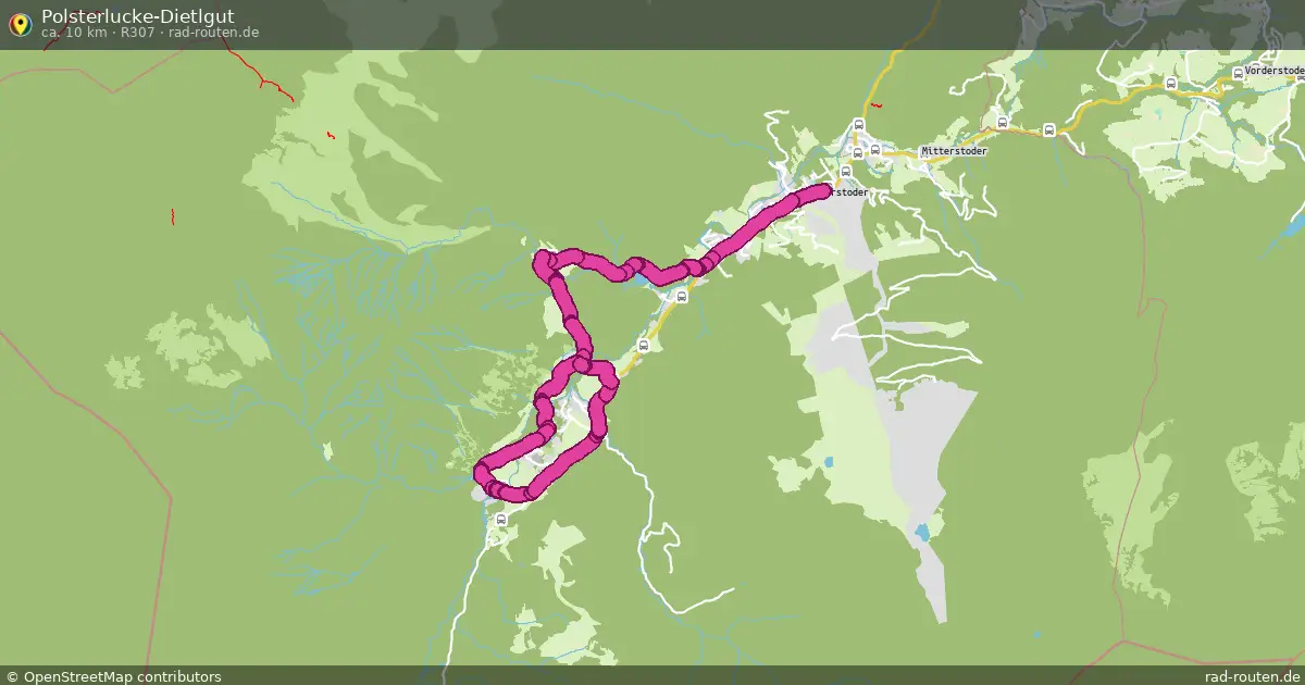 Polsterlucke-Dietlgut (R307) – Fernradroute auf Rad-Routen.de