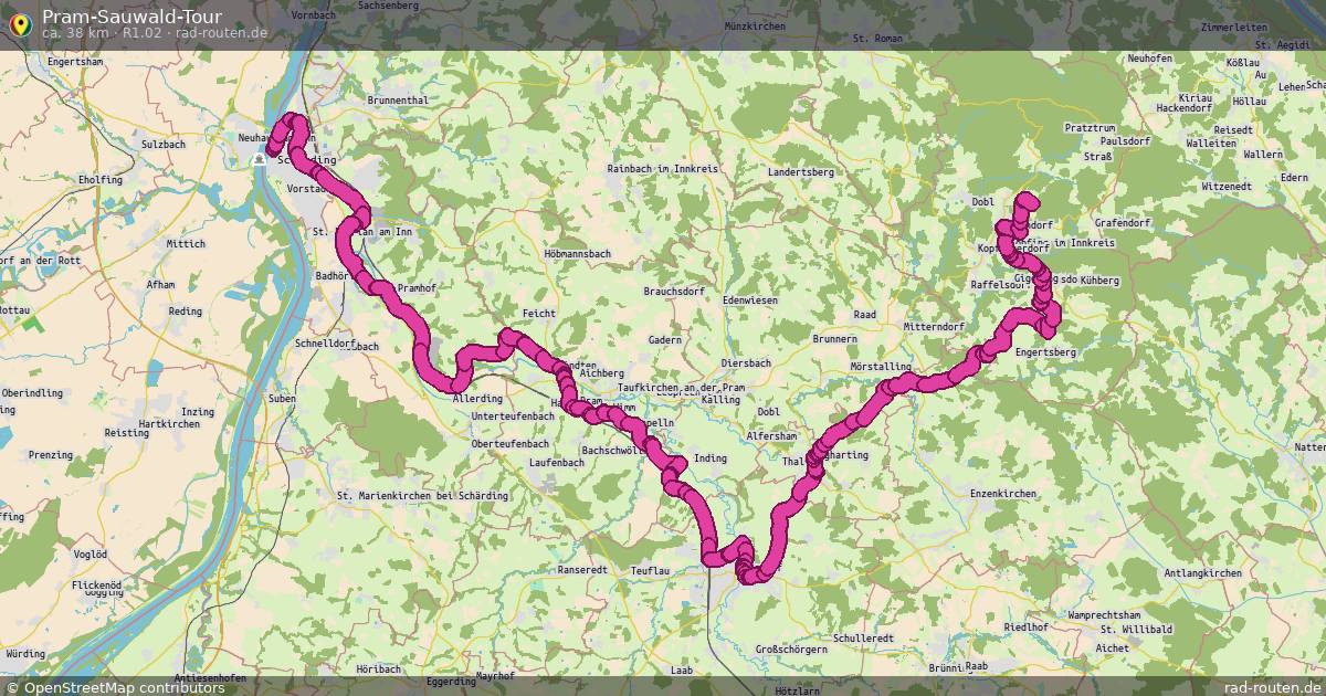 Pram-Sauwald-Tour (R1.02) – Fernradroute auf Rad-Routen.de