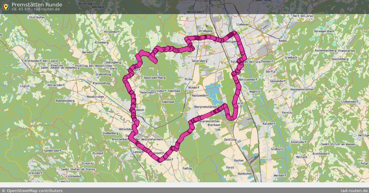 Premstätten Runde – Fernradroute auf Rad-Routen.de
