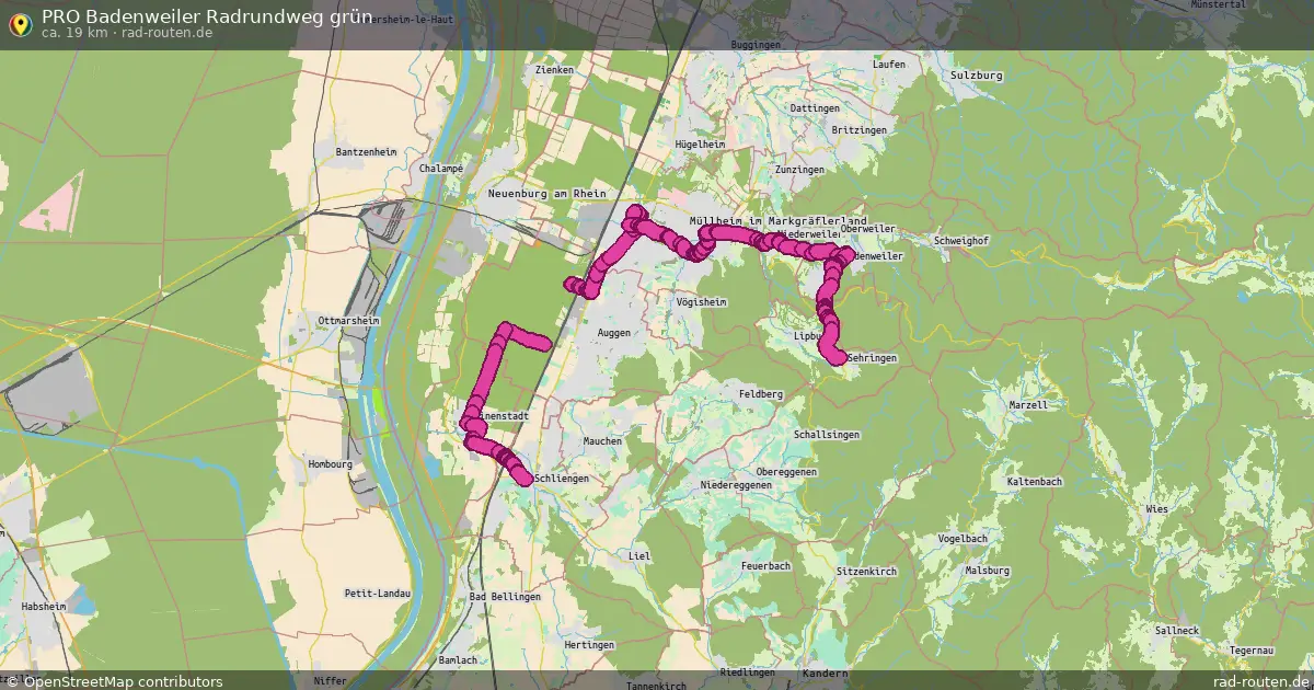 PRO Badenweiler Radrundweg grün – Fernradroute auf Rad-Routen.de