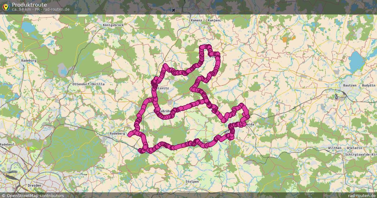 Produktroute (PR) – Fernradroute auf Rad-Routen.de