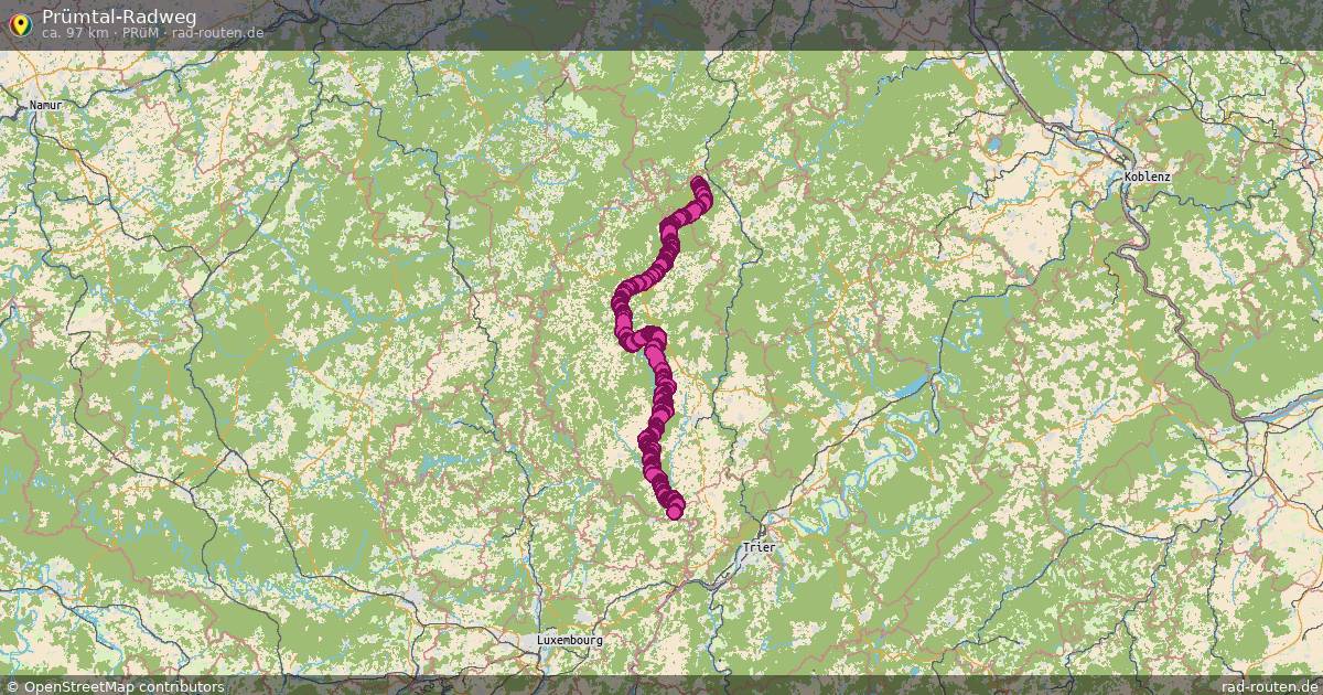 Prümtal-Radweg (Prüm) – Fernradroute auf Rad-Routen.de