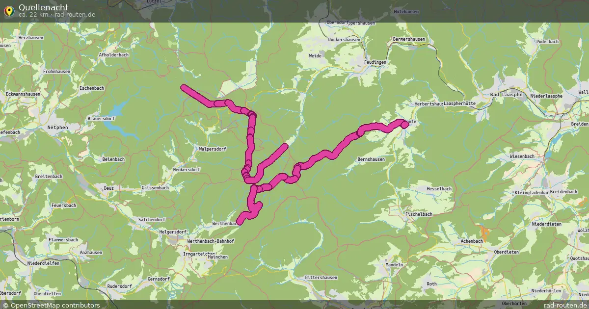 Quellenacht – Fernradroute auf Rad-Routen.de