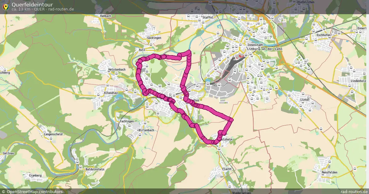 Querfeldeintour (quer) – Fernradroute auf Rad-Routen.de