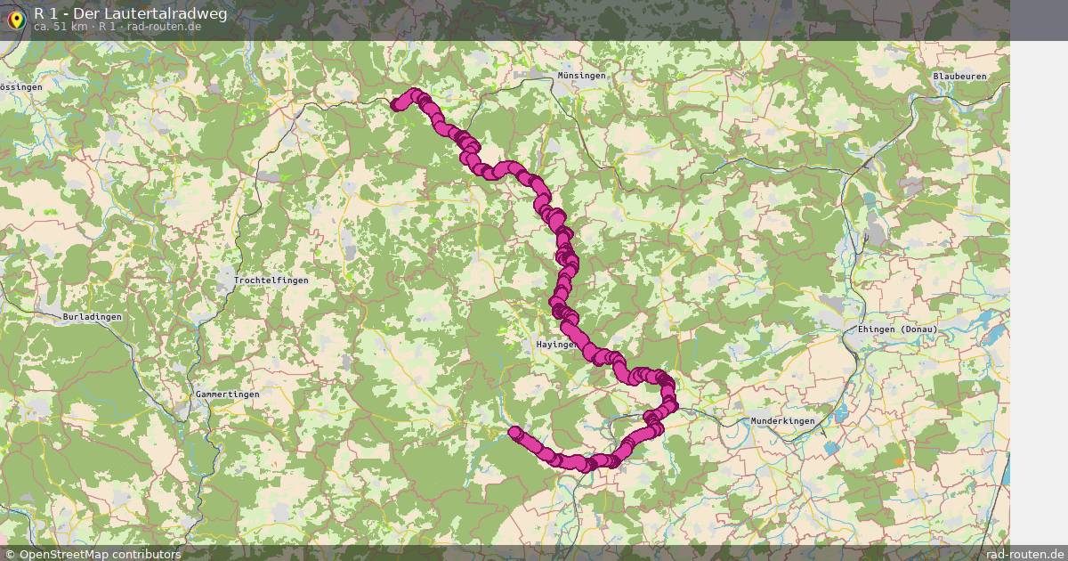 R 1 - Der Lautertalradweg (R 1) – Fernradroute auf Rad-Routen.de