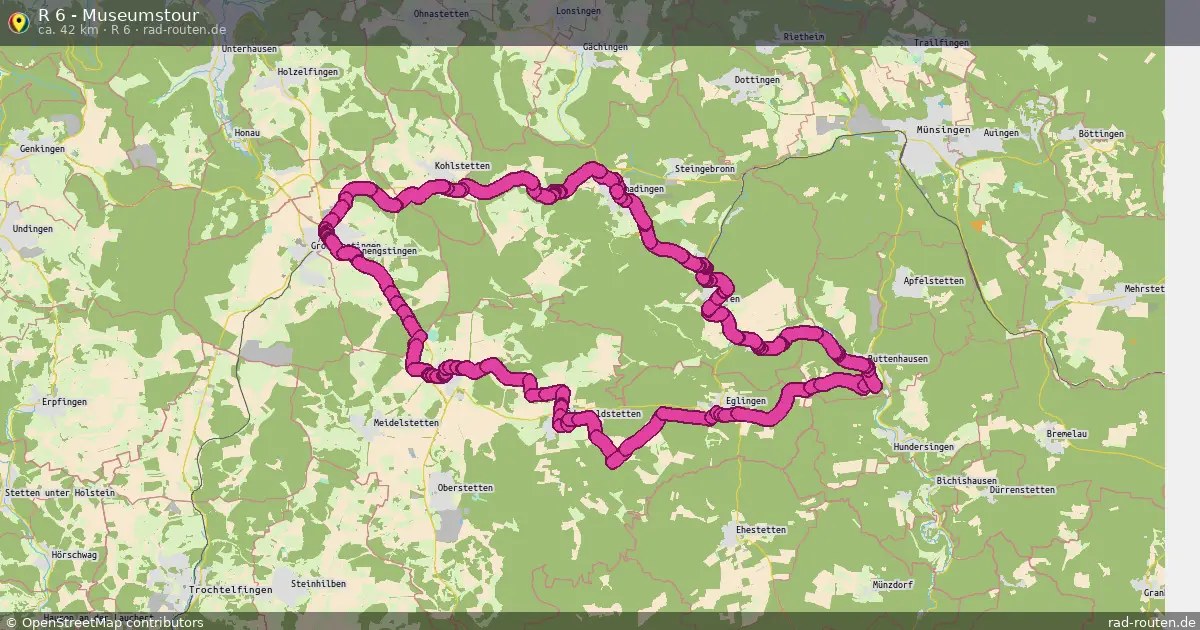 R 6 - Museumstour (R 6) – Fernradroute auf Rad-Routen.de