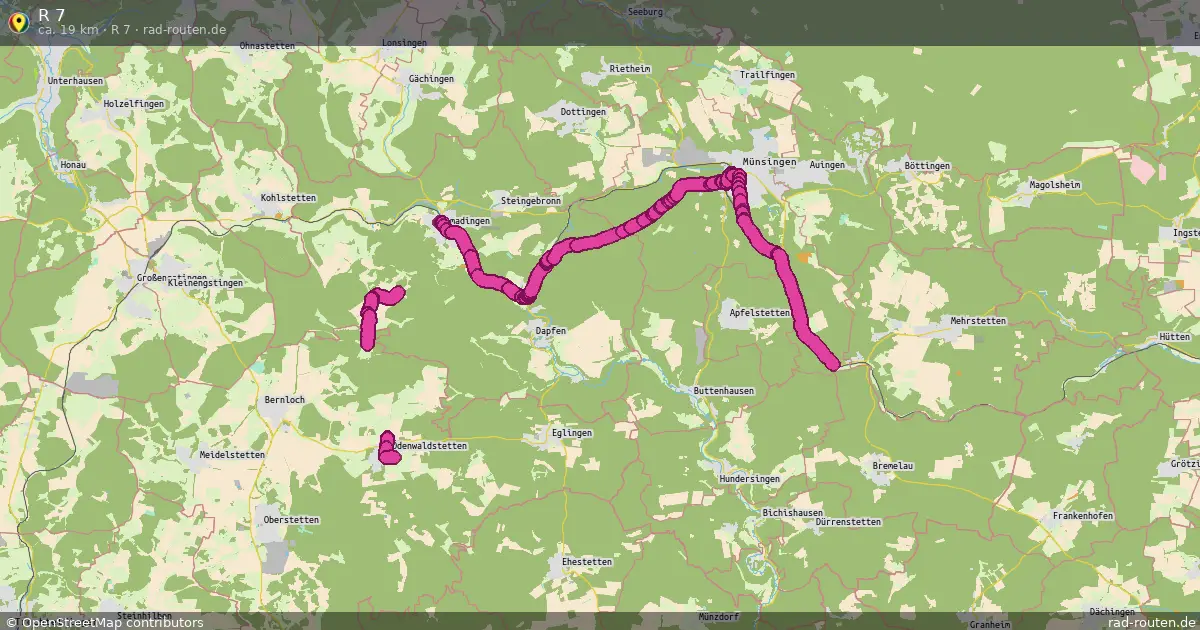 Radroute R 7 (R 7) – Fernradroute auf Rad-Routen.de