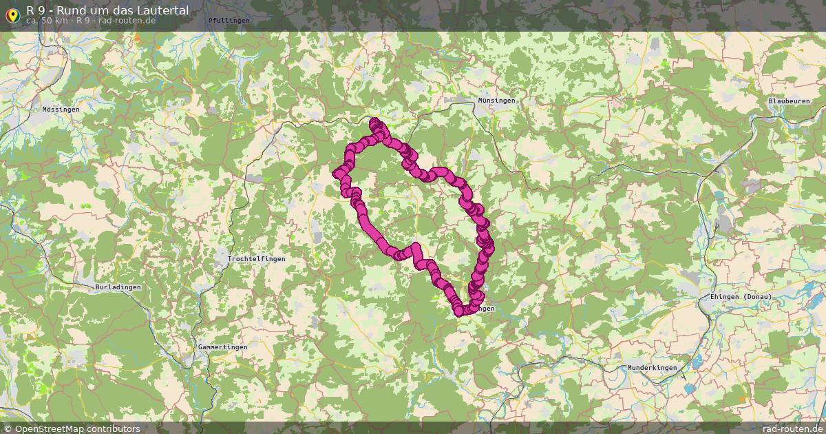 R 9 - Rund um das Lautertal (R 9) – Fernradroute auf Rad-Routen.de
