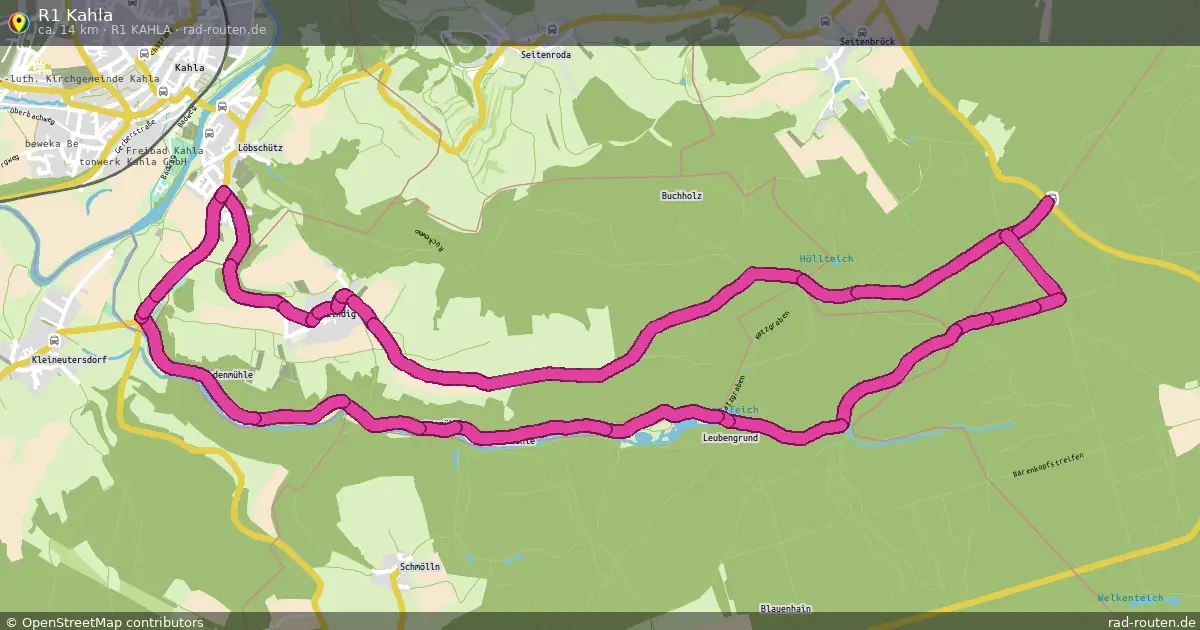 R1 Kahla (R1 Kahla) – Fernradroute auf Rad-Routen.de