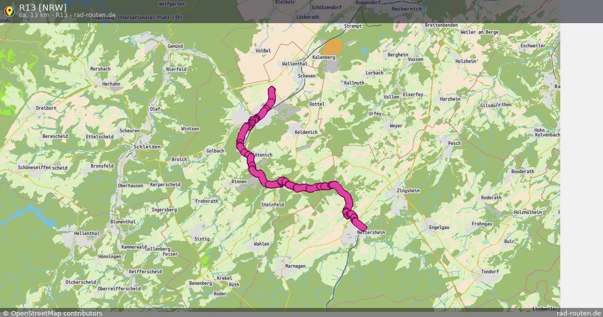 R13 [NRW] (R13) – Fernradroute auf Rad-Routen.de