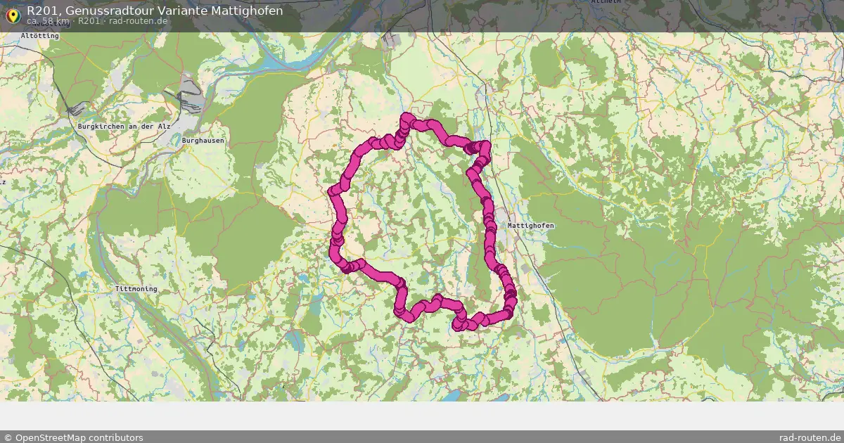 R201, Genussradtour Variante Mattighofen (R201) – Fernradroute auf Rad-Routen.de