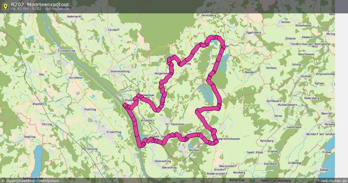 R202, Moorseenradtour (R202) – Fernradroute auf Rad-Routen.de