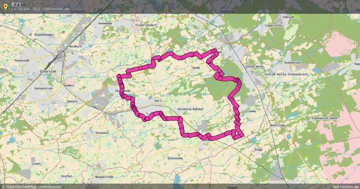 Radroute R21 (R21) – Fernradroute auf Rad-Routen.de