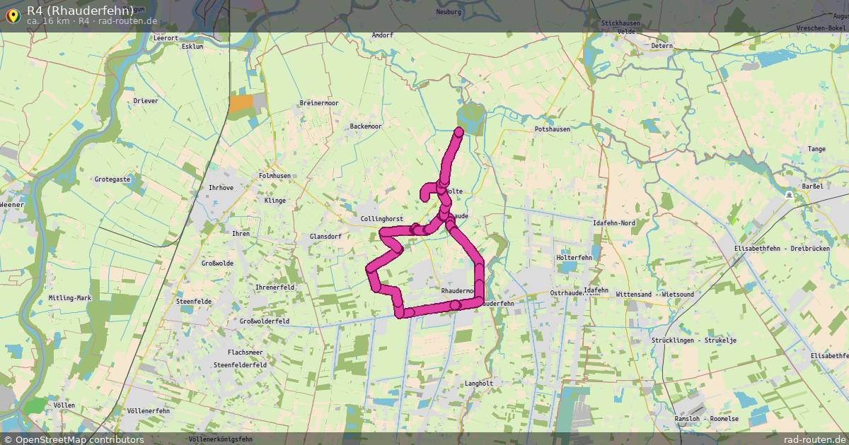 R4 (Rhauderfehn) (R4) – Fernradroute auf Rad-Routen.de