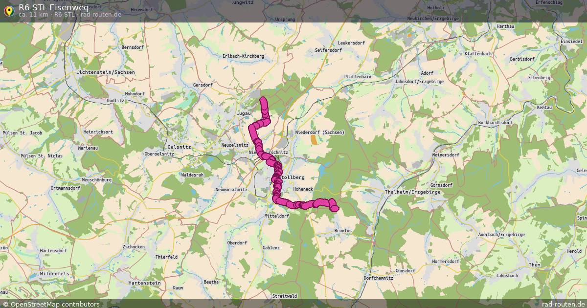 R6 STL Eisenweg (R6 STL) – Fernradroute auf Rad-Routen.de