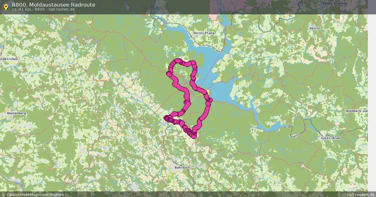 R800, Moldaustausee Radroute (R800) – Fernradroute auf Rad-Routen.de