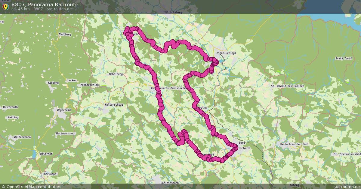 R807, Panorama Radroute (R807) – Fernradroute auf Rad-Routen.de