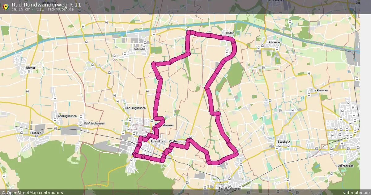 Rad-Rundwanderweg R 11 (PO11) – Fernradroute auf Rad-Routen.de
