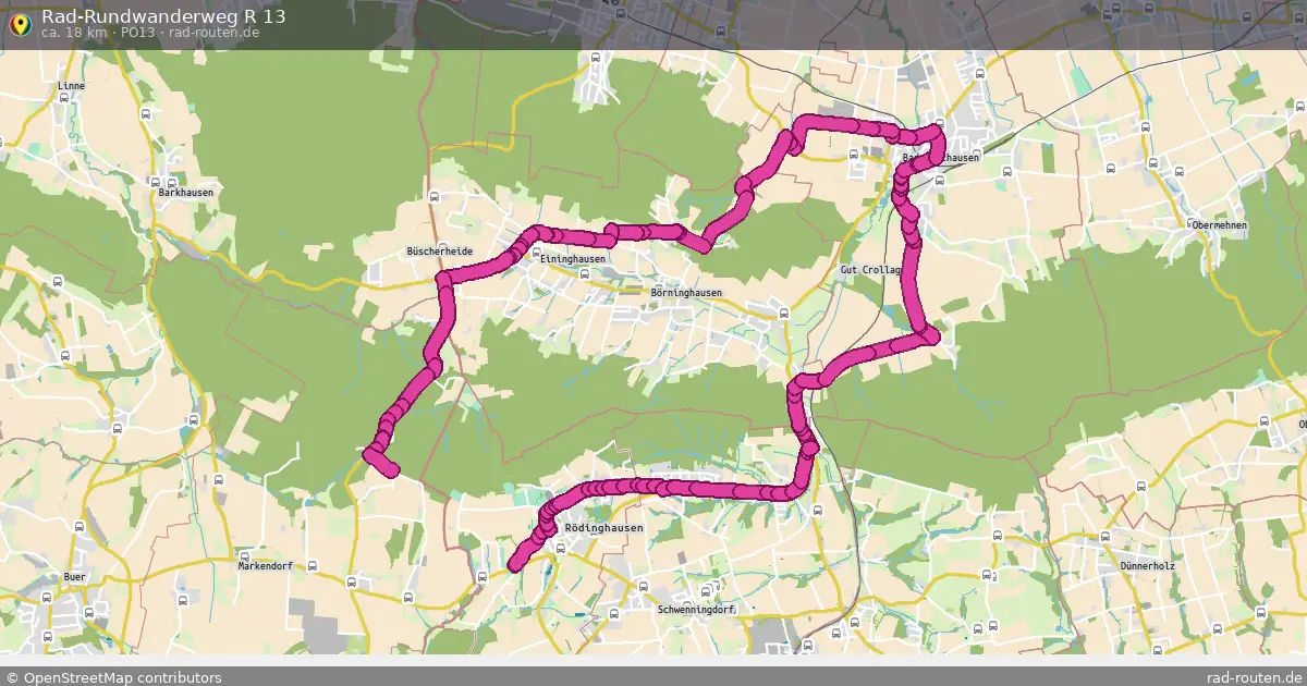 Rad-Rundwanderweg R 13 (PO13) – Fernradroute auf Rad-Routen.de
