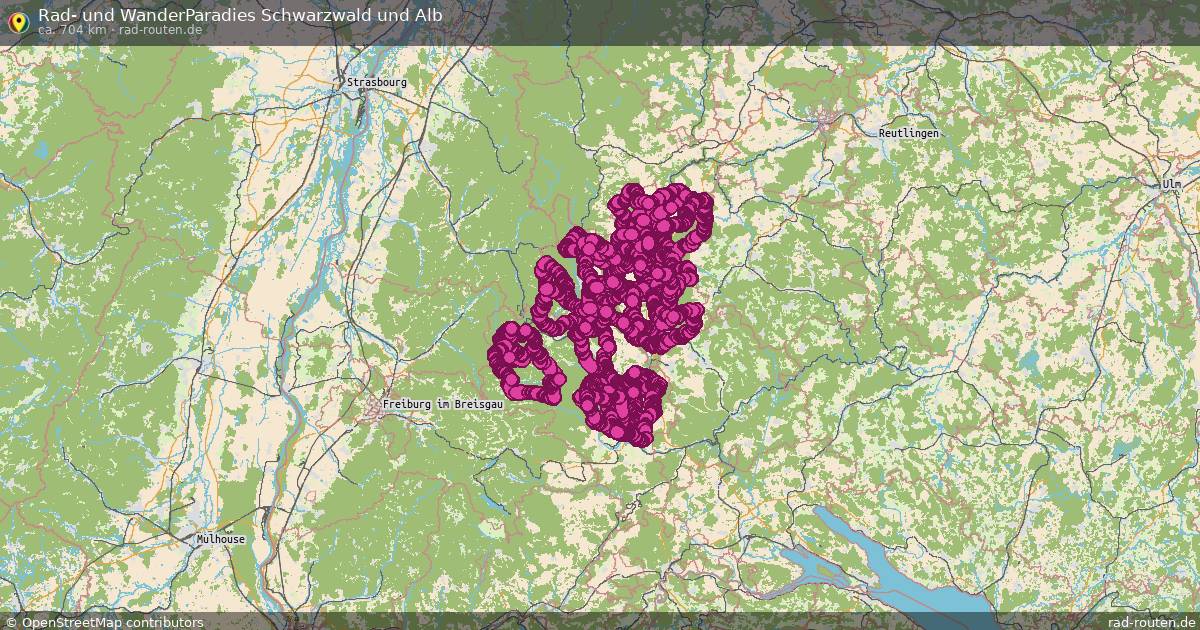 Rad- und WanderParadies Schwarzwald und Alb – Fernradroute auf Rad-Routen.de
