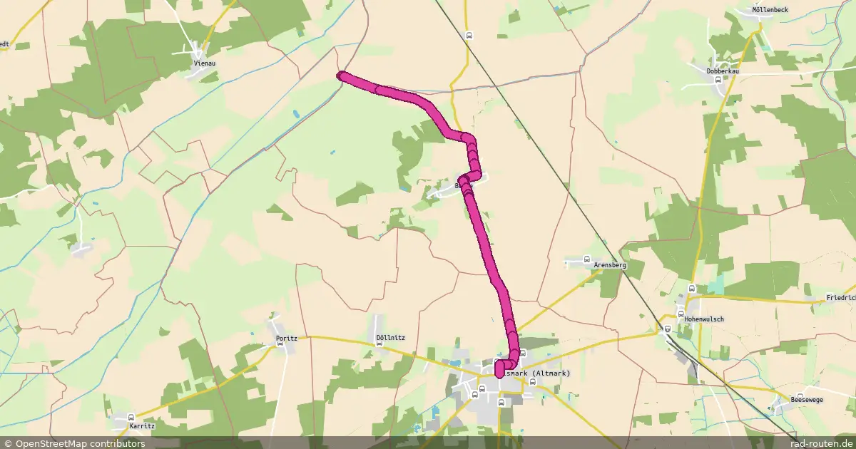 Radeln nach Zahlen Altmark 74-99 – Fernradroute auf Rad-Routen.de