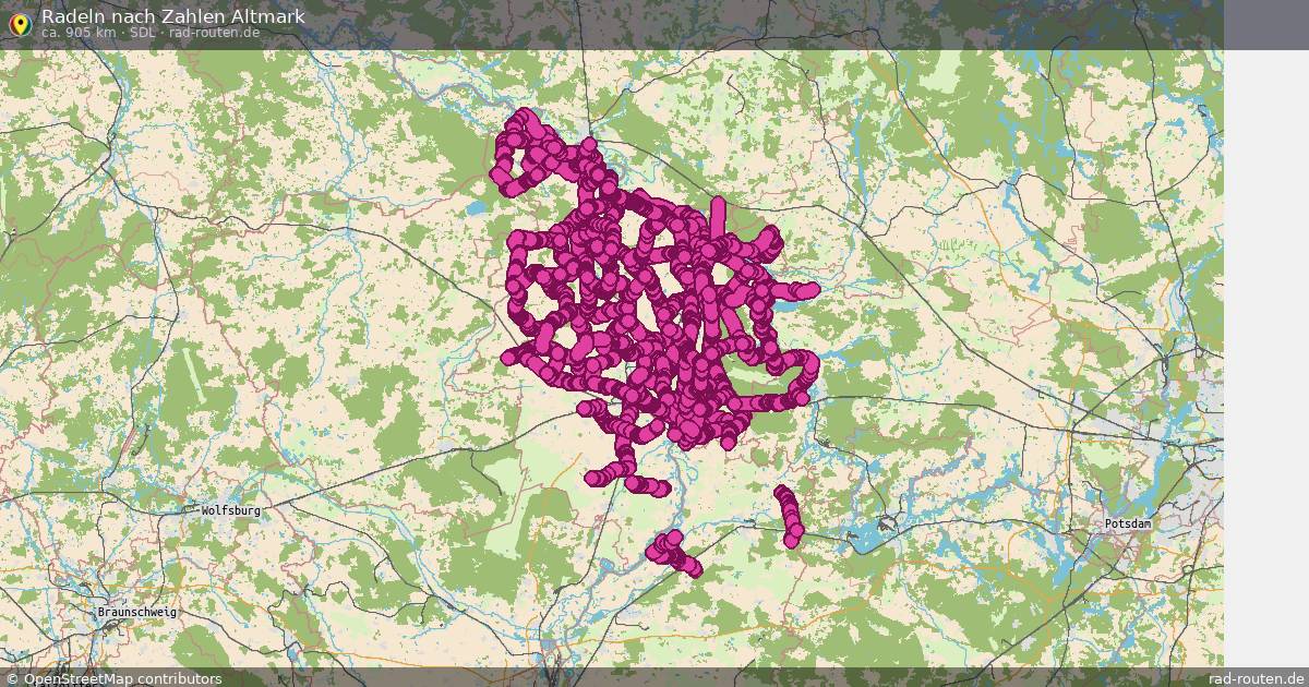 Radeln nach Zahlen Altmark (SDL) – Fernradroute auf Rad-Routen.de