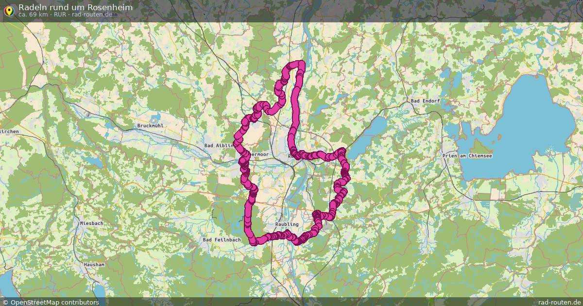 Radeln rund um Rosenheim (RuR) – Fernradroute auf Rad-Routen.de