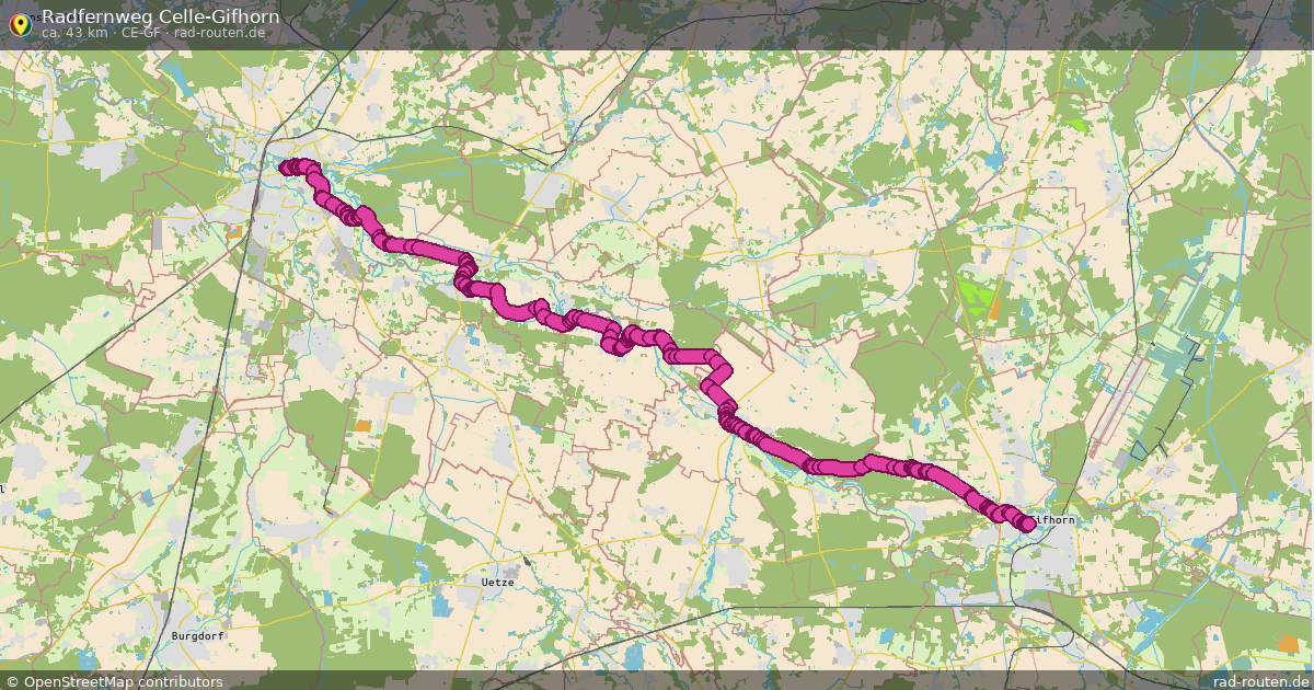 Radfernweg Celle-Gifhorn (CE-GF) – Fernradroute auf Rad-Routen.de