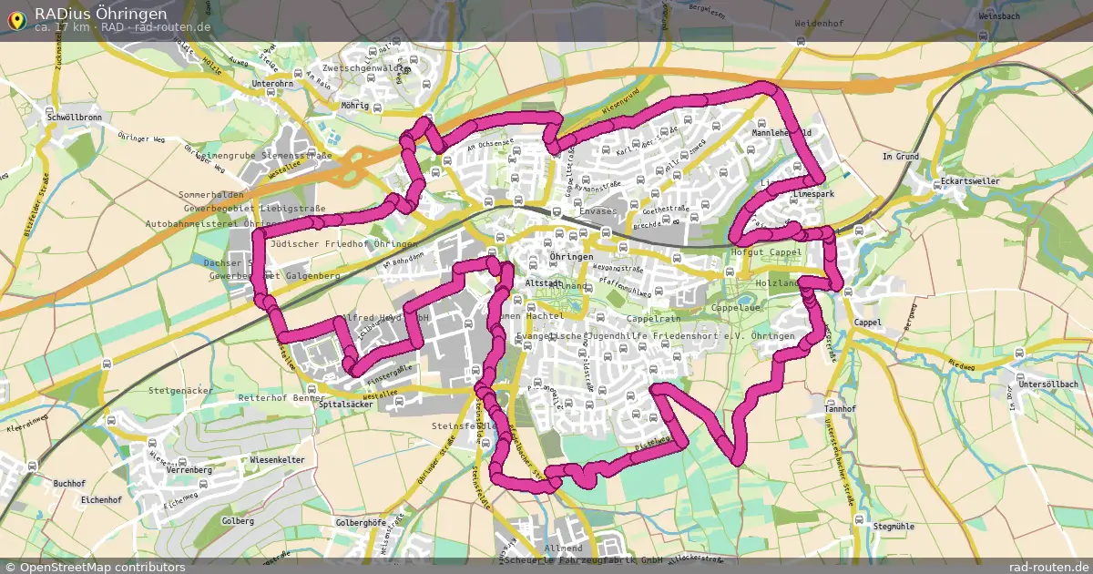 RADius Öhringen (RAD) – Fernradroute auf Rad-Routen.de