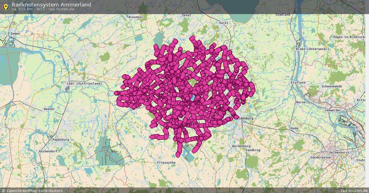 Radknotensystem Ammerland (WST) – Fernradroute auf Rad-Routen.de