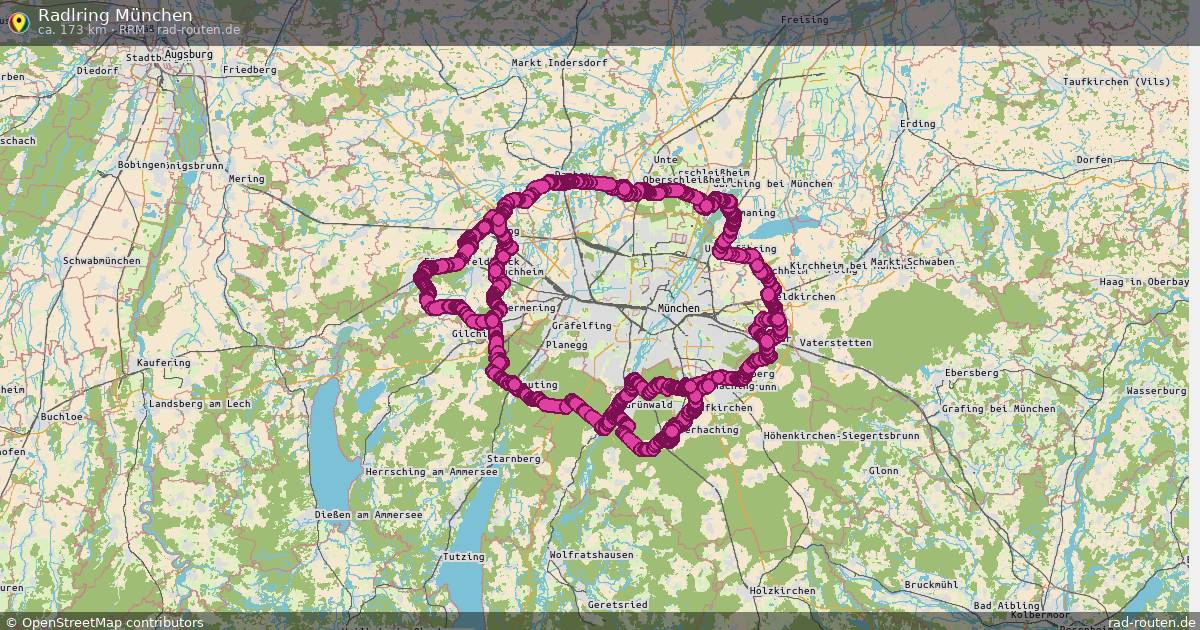 Radlring München (RRM) – Fernradroute auf Rad-Routen.de