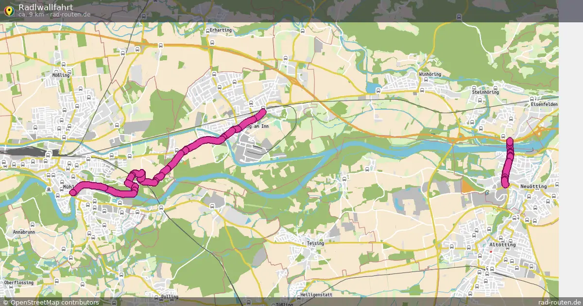 Radlwallfahrt – Fernradroute auf Rad-Routen.de