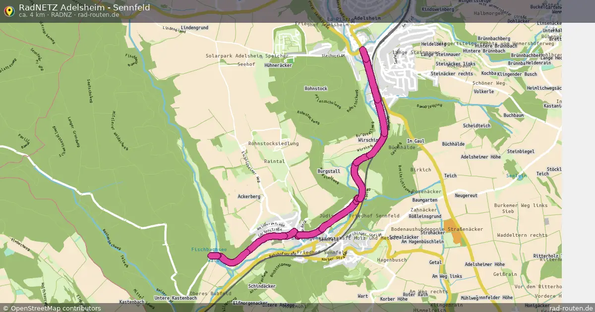 RadNETZ Adelsheim - Sennfeld (RadNZ) – Fernradroute auf Rad-Routen.de