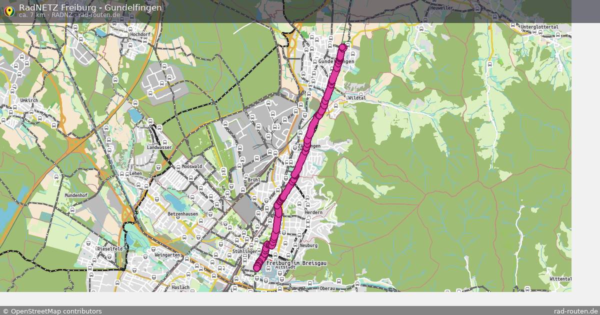 RadNETZ Freiburg - Gundelfingen