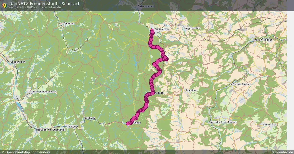 RadNETZ Freudenstadt - Schiltach (RadNZ) – Fernradroute auf Rad-Routen.de