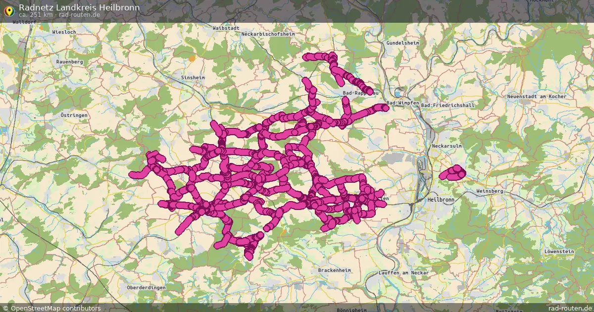 Radnetz Landkreis Heilbronn – Fernradroute auf Rad-Routen.de