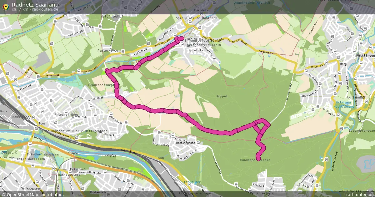 Radnetz Saarland – Fernradroute auf Rad-Routen.de